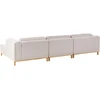 Beliani 5 vietų kampinė sofa VENG šviesiai smėlio spalvos, kairinė