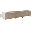 Beliani 5 vietu L formos kampinė sofa VENG, smėlio pilkos spalvos, kairinė