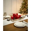Beliani 6 LED žvakių rinkinys NOISETTE 10/16 cm raudonos spalvos