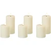 Beliani 6 LED žvakių rinkinys NOISETTE 10/16 cm, kreminės spalvos