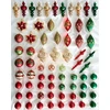 Beliani 70 Kalėdinių žaisliukų rinkinys TWINKLE Stiklas Raudona/ žalia