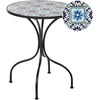 Beliani „AGGIUS“ bistro staliukas, 60 × 60 cm, metalinis, mėlynas