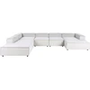 Beliani ARDAL 5 vietų modulinė kampinė sofa, spalva: kreminė balta, medžiaga: velvetas