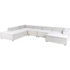 Beliani ARDAL 5 vietų modulinė kampinė sofa, spalva: kreminė balta, medžiaga: velvetas