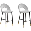Beliani Baro kėdžių komplektas FALTON, veliūras, pilka spalva
