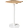 Beliani Baro stalas MORELLA šviesiai rudas / baltas 60 cm 60 cm