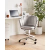 Beliani Besisukanti kėdė MONTICELLO veliūrinė pilka