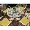 Beliani Bistro stalas ANCONA 90 cm skersmens, metalinis, kreminės baltos spalvos