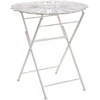 Beliani Bistro stalas PAVIA 71 cm 71 cm Metalas, balta