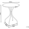 Beliani Bistro stalas SETTALA 60 × 60 cm, metalas, spalvingas