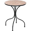 Beliani Bistro staliukas ADRANO 60 cm 60 cm Teraco efektas metalinis juodas