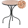 Beliani Bistro staliukas ADRANO 60 cm 60 cm Teraco efektas metalinis juodas