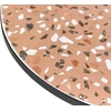 Beliani Bistro staliukas ADRANO 60 cm 60 cm Teraco efektas metalinis juodas