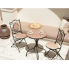 Beliani Bistro staliukas ADRANO 60 cm 60 cm Teraco efektas metalinis juodas
