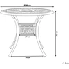 Beliani Bistro staliukas ANCONA 90 cm Metalinis Juodas