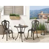Beliani Bistro staliukas BOVINO 65 cm metalinis tamsiai rudas