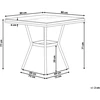 Beliani Bistro staliukas CASPRI 80 cm 80 cm technoratanas mėlyna/balta