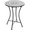 Beliani Bistro staliukas COMISO, 60 × 60 cm, metalinis, juodas ir baltas