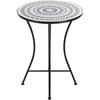 Beliani Bistro staliukas COMISO, 60 × 60 cm, metalinis, juodas ir baltas