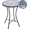 Beliani Bistro staliukas CORIANO, 60 × 60 cm, metalinis, mėlynas