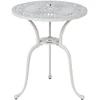 Beliani Bistro staliukas DASCIO 61 cm, metalinis, kreminės spalvos