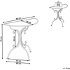 Beliani Bistro staliukas NURRA 80 × 36 cm, metalinis, pilkas