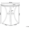 Beliani Bistro staliukas RIFREDDO 70 cm grūdintas stiklas juodas