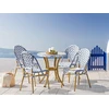 Beliani Bistro staliukas RIFREDDO 70 cm, grūdintas stiklas, mėlynas