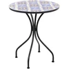 Beliani Bistro staliukas SIPONTO 60 × 60 cm, metalinis, baltas ir mėlynas