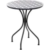 Beliani Bistro staliukas SIROLO 60 × 60 cm, metalinis, baltas ir mėlynas