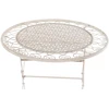 Beliani Bistro staliukas TRIESTE 70 cm 70 cm metalinis šviesiai smėlinis