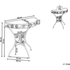 Beliani Bistro staliukas YAVIZA 80 × 36 cm, metalinis, šviesiai smėlinis
