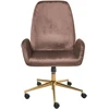 Beliani Biuro kėdė CLARE aksominė ruda
