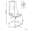 Beliani Biuro kėdė PLIORA dirbtinė oda smėlio spalvos