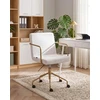 Beliani Biuro kėdė TRINITY velvetas, balta