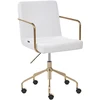 Beliani Biuro kėdė TRINITY velvetas, balta