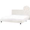 Beliani Boucle lova ALBI 180 x 200 cm kreminės baltos spalvos