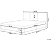 Beliani Boucle lova ALBI 180 x 200 cm kreminės baltos spalvos