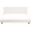Beliani Boucle lova ALBI 180 x 200 cm kreminės baltos spalvos