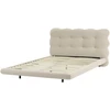 Beliani Boucle lova SOULISSE 120 x 200 cm, smėlio spalvos