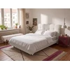 Beliani Bouclé lova SOULISSE 120 x 200 cm, balkšva