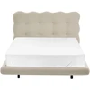 Beliani Boucle lova SOULISSE 120 x 200 cm, smėlio spalvos