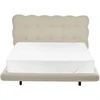 Beliani Bouclé lova SOULISSE 140 x 200 cm, smėlio spalvos