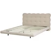 Beliani Bouclé lova SOULISSE 140 x 200 cm, smėlio spalvos
