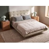Beliani Bouclé lova SOULISSE 140 x 200 cm, smėlio spalvos