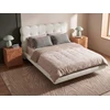 Beliani Boucle lova SOULISSE 140 x 200 cm, sulaužyta balta