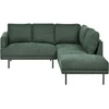 Beliani BREDA kampinė sofa 4 asmenims, tamsiai žalia, kairinė