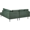Beliani BREDA kampinė sofa 4 asmenims, tamsiai žalia, kairinė