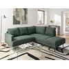 Beliani BREDA kampinė sofa 4 asmenims, tamsiai žalia, kairinė