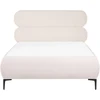 Beliani Buklė lova LESSAY 120 x 200 cm, kreminė balta